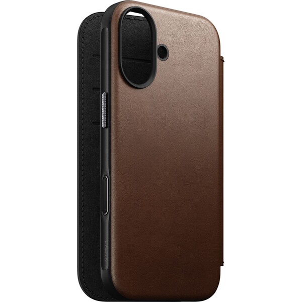 Nomad Modern Leather Folio MagSafe kožené pouzdro iPhone 17 Brown