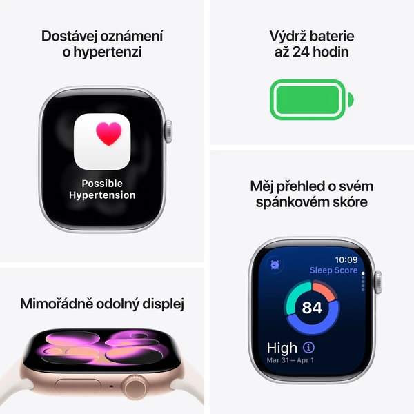 Apple Watch Series 11 (46mm) Vesmírně šedý hliník s černým sportovním řemínkem M/L - Chytré hodinky - Obrázek 0QNH000K01