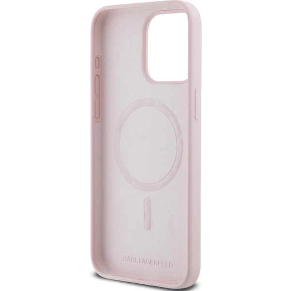 Karl Lagerfeld Liquid Silicone Karl and Choupette Magsafe zadní kryt iPhone 14 Pro růžový - Pouzdra - Obrázek 0RP5000J01