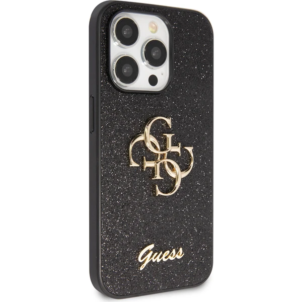 Guess PU Fixed Glitter 4G Metal Logo kryt iPhone 15 Pro Max černý - Pouzdra - Obrázek 0SX4000701