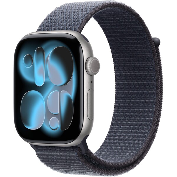 Apple Watch 49/46/45/44mm ocelově modrý provlékací sportovní řemínek