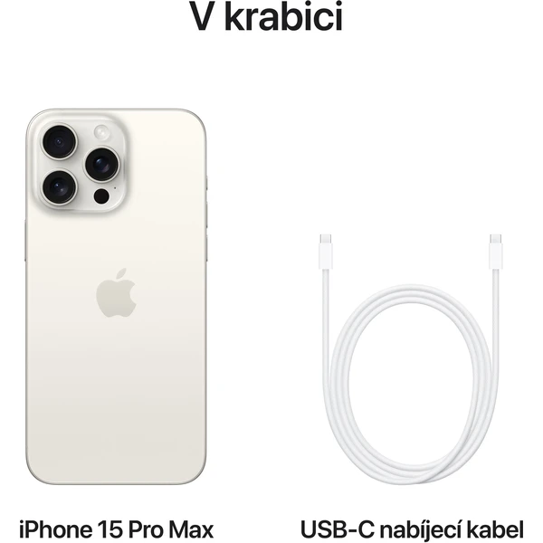 Apple iPhone 15 Pro Max 1TB bílý titan - Mobilní telefony - Obrázek 0W39000601