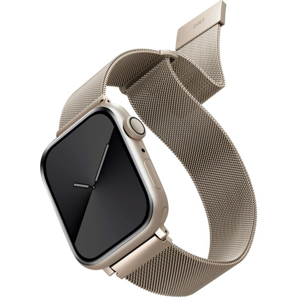 UNIQ Dante ocelový řemínek Apple Watch 42/41/40/38mm hvězdně bílý