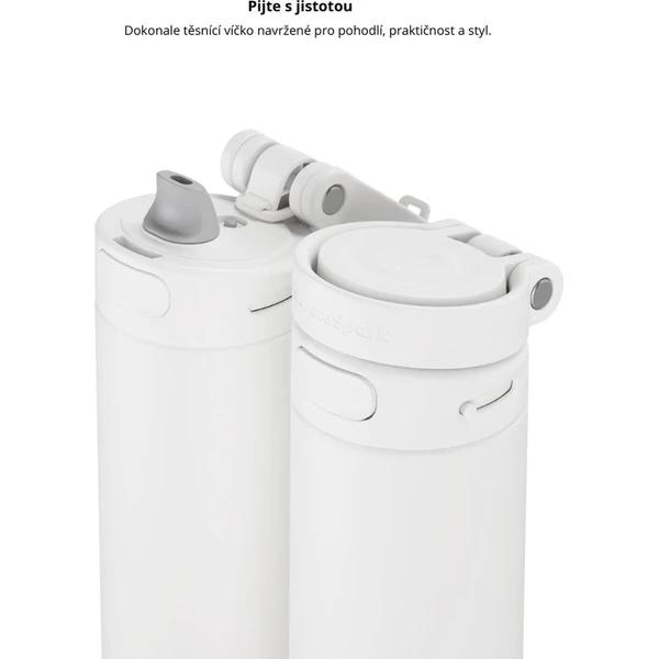 HidrateSpark PRO 2 chytrá lahev s brčkem, 950 ml bílá - Chytré láhve - Obrázek 0X2H000K01