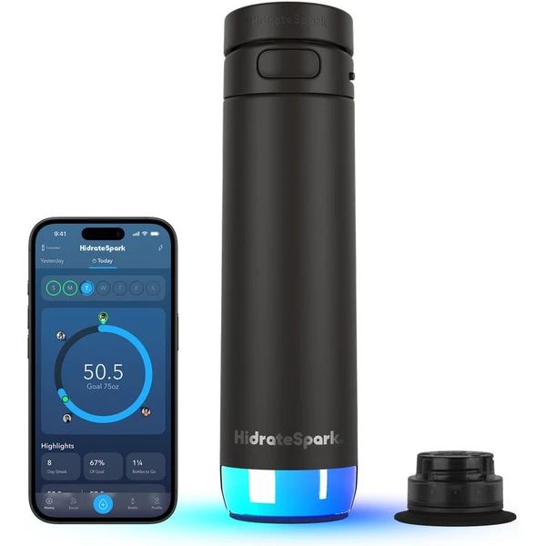 HidrateSpark PRO 2 chytrá lahev s brčkem, 621 ml černá - Chytré láhve - Obrázek 0Y2H000K01