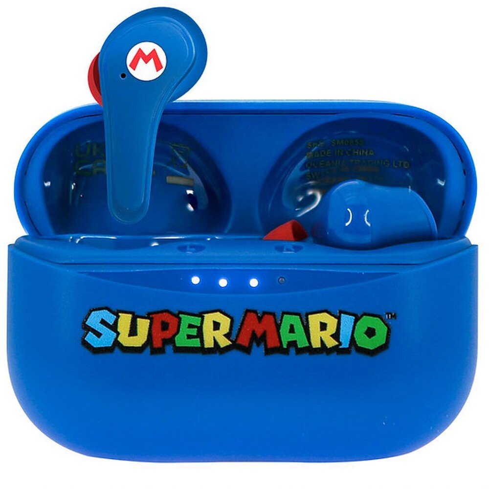 OTL dětská bezdrátová sluchátka s motivem Super Mario modrá