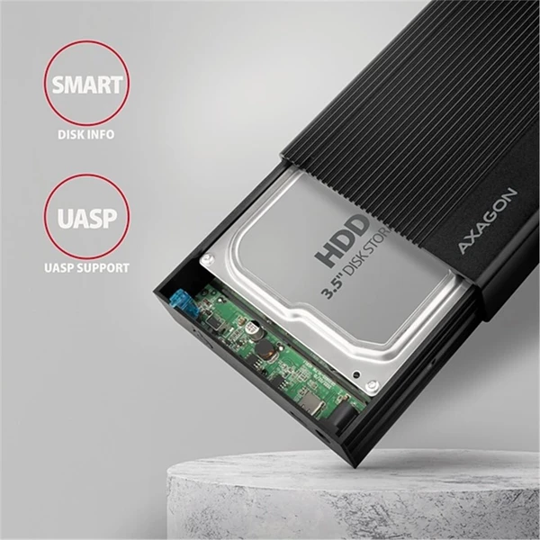 AXAGON EE35-GTR RIBBED externí box pro 3,5“ disk - Externí boxy - Obrázek 0YS6000701