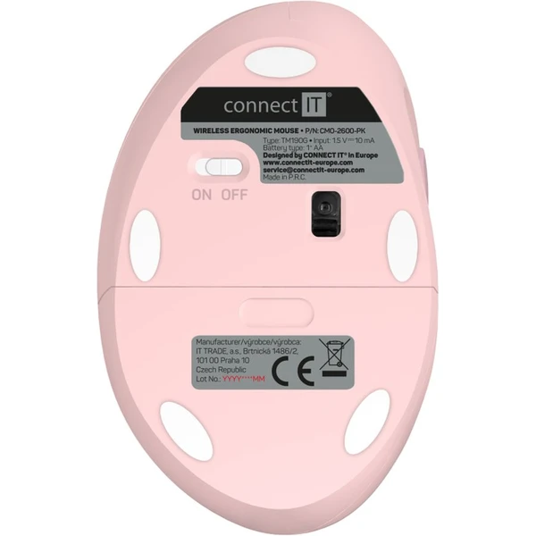 CONNECT IT FOR HEALTH LADIES ergonomická vertikální myš růžová - Myši - Obrázek 0YTI000K01