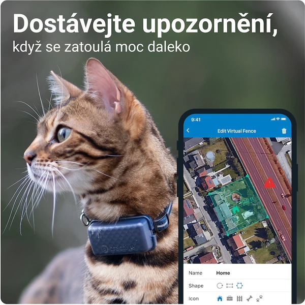Tractive GPS CAT Mini tracker polohy a aktivity pro kočky tmavě modrý - GPS moduly - Obrázek 0YX2000701