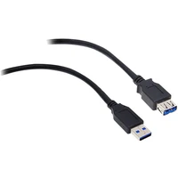 Akasa USB-A/USB-A prodlužovací kabel 1,5m černý - Kabely a redukce