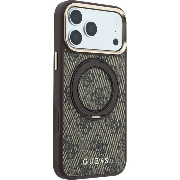 Guess PU 4G Ring Stand MagSafe kryt iPhone 18 Pro hnědý - Pouzdra - Obrázek 0a140c56ead944fe99dba3c8ee7ed975