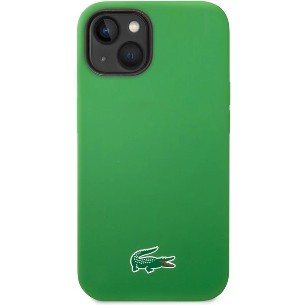 Lacoste Liquid Silicone Microfiber Croc Logo MagSafe kryt iPhone 13/14/15 zelený - Pouzdra - Obrázek 0a3912cda4b7414fa0a879b7d97ef828