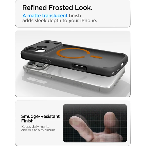 Spigen Ultra Hybrid MagSafe kryt iPhone 18 Pro Max/17 Pro Max frost black orange - Pouzdra - Obrázek 0a4a34b42dcb4c50861f8ddbf1be3a8e