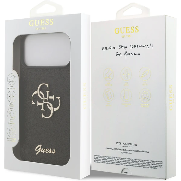 Guess PU Fixed Glitter 4G Metal Logo kryt iPhone 17 Pro Max černý - Pouzdra - Obrázek 0a54b21c7e864c8292fbab6461b9538f