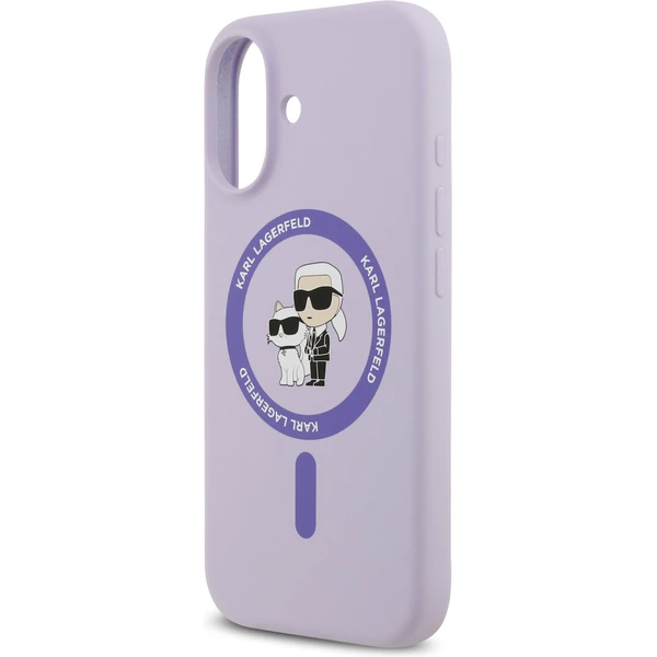 Karl Lagerfeld Liquid Silicone Karl and Choupette MagSafe kryt iPhone 17 fialový - Pouzdra - Obrázek 0a7e4b55148f4786a242f0ec176644d0