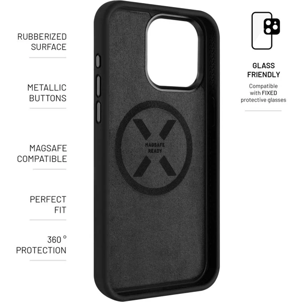 FIXED MagFlow silikonový kryt s MagSafe Apple iPhone 16 Pro černý - Pouzdra - Obrázek 0ab6cff2f3824910b78b4e806c805dc7