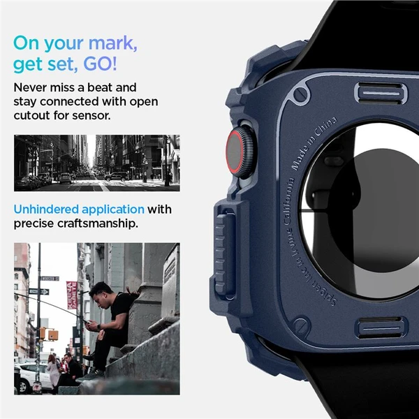 Spigen Rugged Armor kryt pro Apple Watch 10/11 (46mm) námořně modrý - Pouzdra - Obrázek 0ab889d667f84684970b612aebb7444f