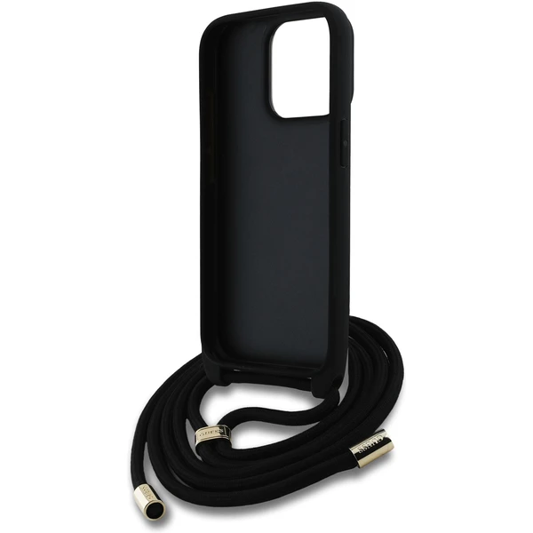 Guess PU 4G Metal Logo Crossbody popruh kryt iPhone 15 Pro černý - Pouzdra - Obrázek 0ae4bd85e4a14de7a1357a48c690693e