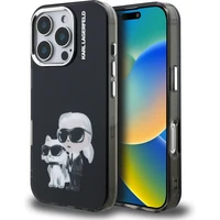 Karl Lagerfeld IML Aquarelle Karl and Choupette kryt iPhone 16 Pro černý - Pouzdra