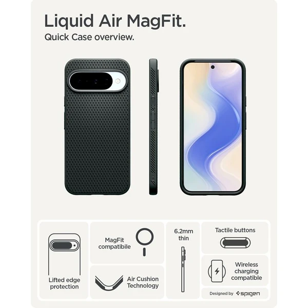 Spigen Liquid Air MagSafe kryt Google Pixel 10/10 Pro zelený - Pouzdra - Obrázek 0b056cd0da2c49db9e76fb990e3e8959