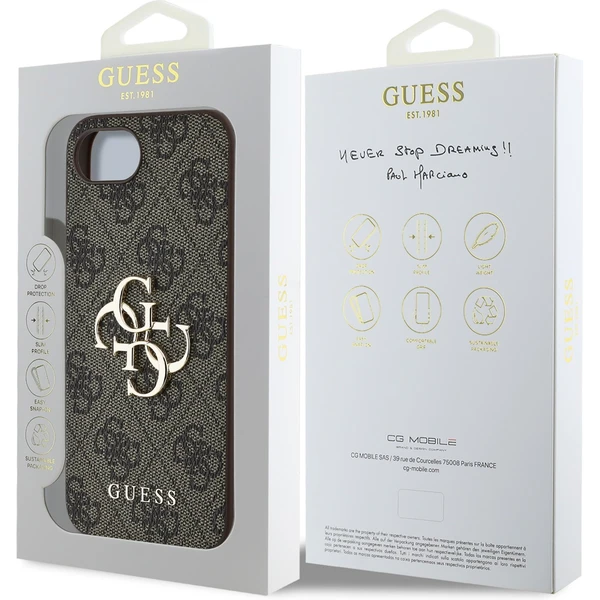 Guess PU 4G Metal Logo kryt iPhone 17e/16e hnědý - Pouzdra - Obrázek 0b386fe1441848c68f9f5b2a2e741afa