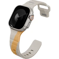 UNIQ Stride DE FKM řemínek pro Apple Watch 49/46/45/44mm béžový/žlutý - Řemínky
