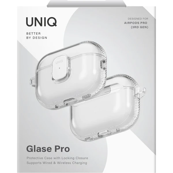 UNIQ Glase Pro Lock Case pouzdro AirPods Pro 3 čiré - Pouzdra - Obrázek 0b3c871ce8014c44a9ebd9b30e0eb5a0
