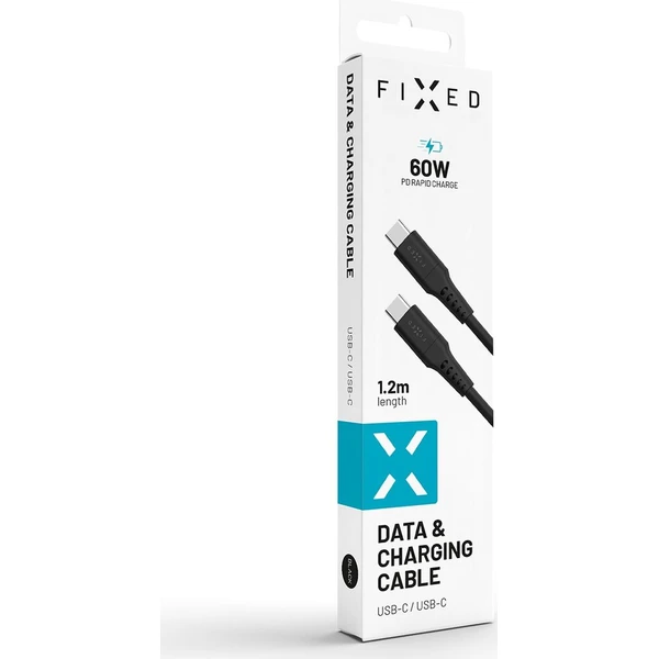 FIXED Liquid silicone USB-C/USB-C napájecí kabel 60W 1,2m černý - Kabely a redukce - Obrázek 0b3fe12152d44b57b61f0ddd36eb1720