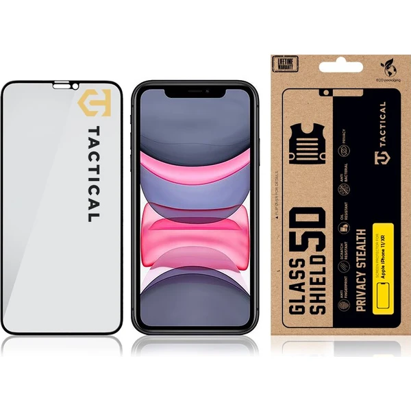 Tactical Glass Shield Privacy Stealth 5D sklo Apple iPhone 11/XR černé - Ochranné folie a skla - Obrázek 0b43b3e6e4b846769d577572361e242f