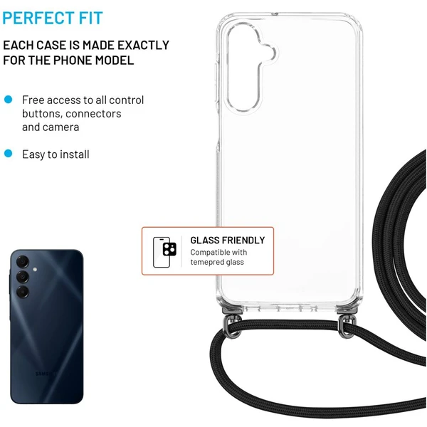 FIXED Pure Neck kryt s černou šňůrkou na krk pro Samsung Galaxy A16 4G/5G - Pouzdra - Obrázek 0b468950464d45d39740d3864e06f203