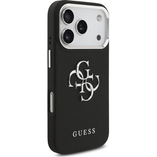 Guess PU Grained 4G Metal Logo kryt iPhone 17 Pro černý - Pouzdra - Obrázek 0b50d5d7772f4928a48d765678cd9aa6