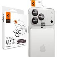 Spigen Glass tR EZ Fit Optik Pro 2 Pack sada skel iPhone 18 Pro Max/18 Pro tmavě vínová - Ochranné folie a skla