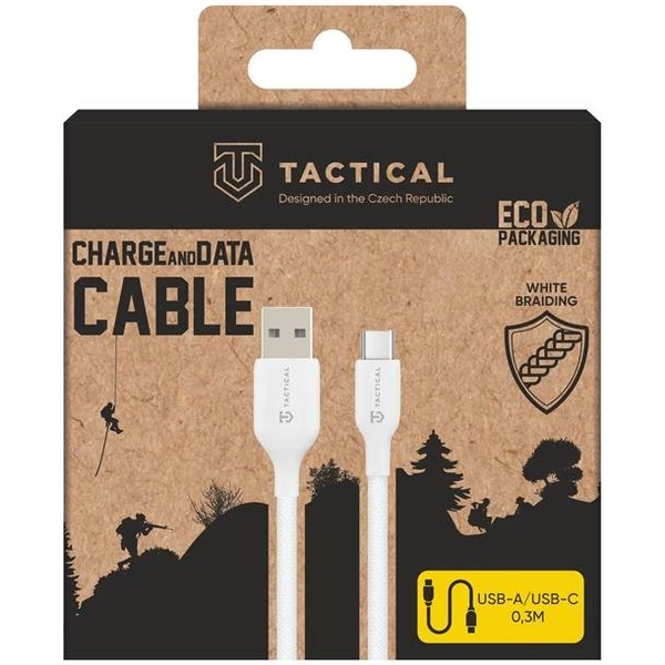 Tactical Stitch Thread USB-A/USB-C napájecí kabel 15W 0,3m bílý - Kabely a redukce - Obrázek 0bc7516790824a6c8bc2202b386b3bd8
