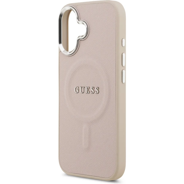 Guess PU Saffiano MagSafe kryt iPhone 17 růžový - Pouzdra - Obrázek 0bcc0c6c2f6d469eb16c0986faf5bd90