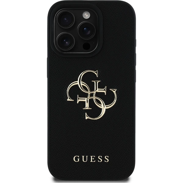 Guess PU Grained 4G Metal Logo kryt iPhone 15 Pro černý - Pouzdra - Obrázek 0c8400a9733c48d0a5d93eab89bf1176