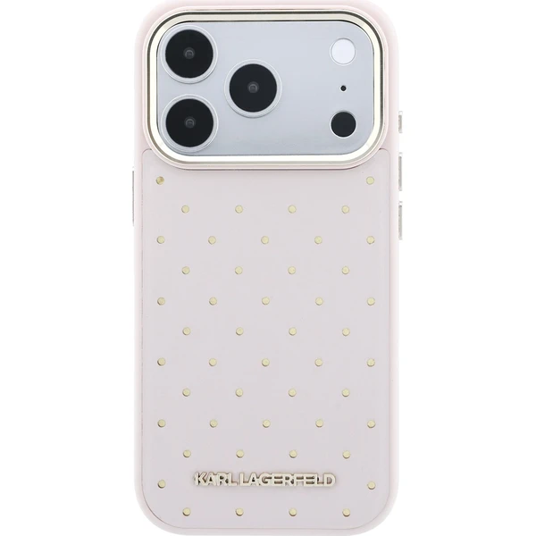 Karl Lagerfeld PU Perforated Gold Dots MagSafe kryt iPhone 17 Pro Max růžový - Pouzdra - Obrázek 0caf99f635164d4ca690df2a0bf3d720