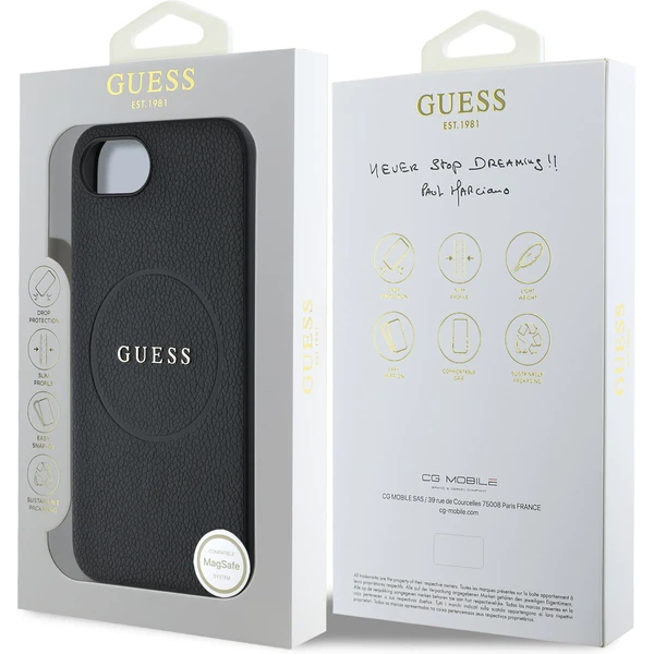 Guess PU Grained Classic Logo MagSafe kryt iPhone 17e/16e černý - Pouzdra - Obrázek 0cd350209b90488ebad0714ceb8aed10