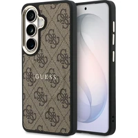Guess PU Leather 4G Gold Frame Magnetic kryt Samsung Galaxy S26+ hnědý - Pouzdra