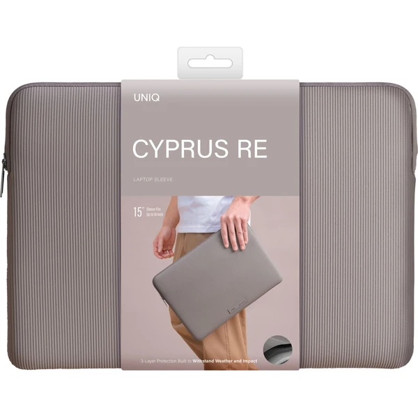 UNIQ Cyprus Ridge Edition neoprenové pouzdro pro MacBook/notebook (15”/16") Pewter Grey - Pouzdra - Obrázek 0d0258440cec49ba993d045b99df0a33