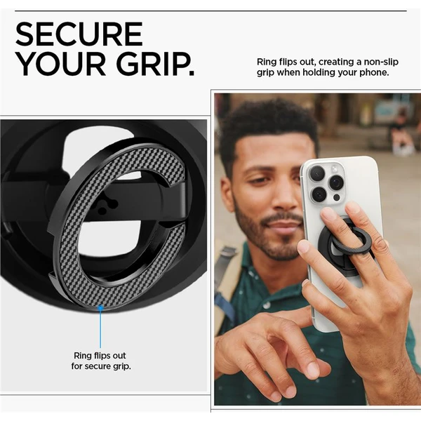 Spigen O-Mag Magnetic Phone Holder MagSafe stojánek černý - Stojánky - Obrázek 0d3f0106888546b18b094f435ae5b4aa