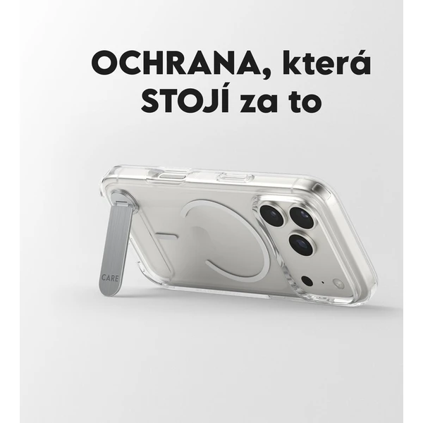 PanzerGlass® CARE Kickstand kryt s MagSafe Apple iPhone 17 Pro stříbrný/bílý - Pouzdra - Obrázek 0d90589544c840fb83ad9949a9ce5df0