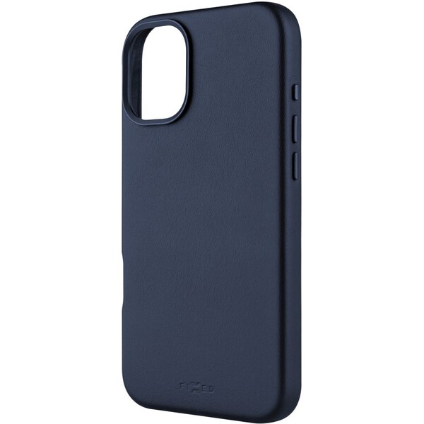 FIXED MagLeather kožený kryt s MagSafe Apple iPhone 16 Plus modrý
