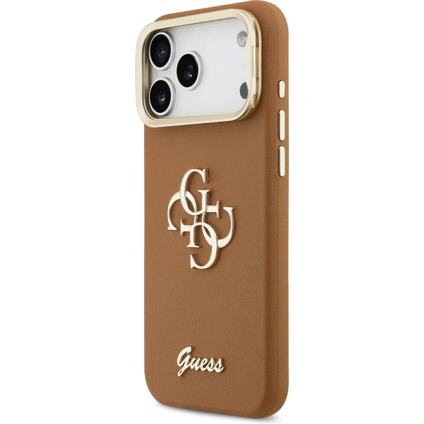 Guess PU Grained 4G Logo Stand Camera Frame kryt iPhone 17 Pro Max hnědý - Pouzdra - Obrázek 0dde3be8980a4849b547b08599d3af3b