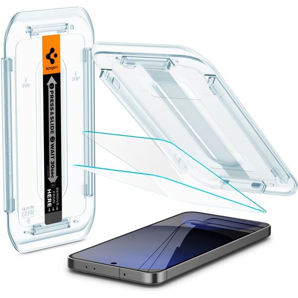Spigen Glass tR EZ Fit tvrzené sklo Samsung Galaxy S24 FE/A56 5G čiré (2-pack)