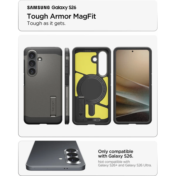 Spigen Tough Armor MagSafe kryt Samsung Galaxy S26 tmavě šedý - Pouzdra - Obrázek 0e41079e209546829e8ab4d61500373f