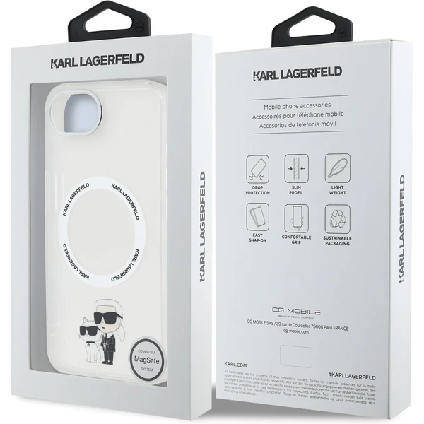 Karl Lagerfeld IML Karl and Choupette MagSafe kryt iPhone 17e/16e čirý - Pouzdra - Obrázek 0e444923948b4162a248f11c464f4573
