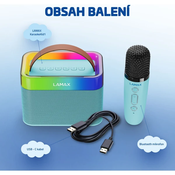 LAMAX KaraokeKid1 dětské karaoke modré - Reproduktory - Obrázek 0e78c39466f24649a85ad896dcd3f617