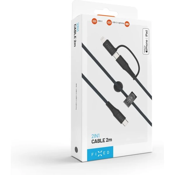 FIXED 2v1 napájecí kabel 60W 2m černý - Kabely a redukce - Obrázek 0e79501df62a4d689b630cd41a1012da