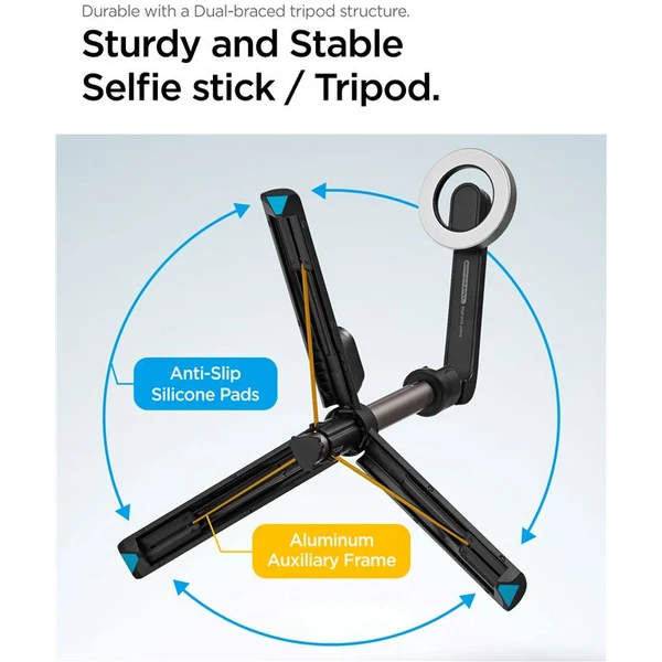 Spigen MagSafe Tripod Selfie Stick černá - Držáky - Obrázek 0e8386d5147c4edea579126fbabf2843