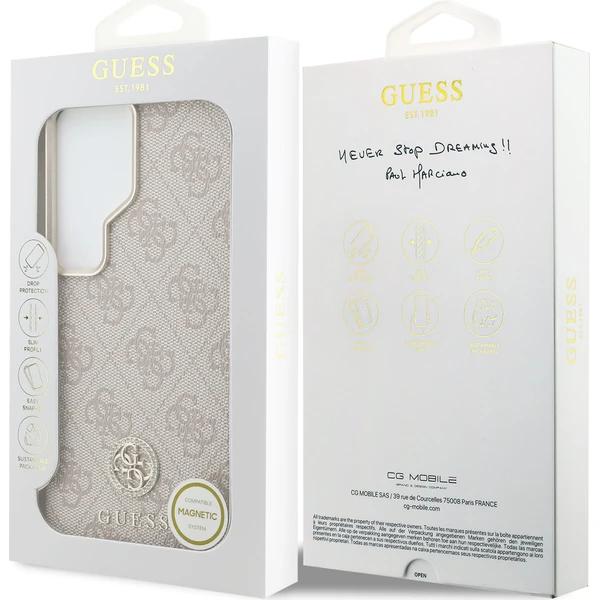 Guess PU Leather 4G Strass Logo Gold Frame Magnetic kryt Samsung Galaxy S26 Ultra růžový - Pouzdra - Obrázek 0ededaef3af342d4ad1f329bab1c9f93